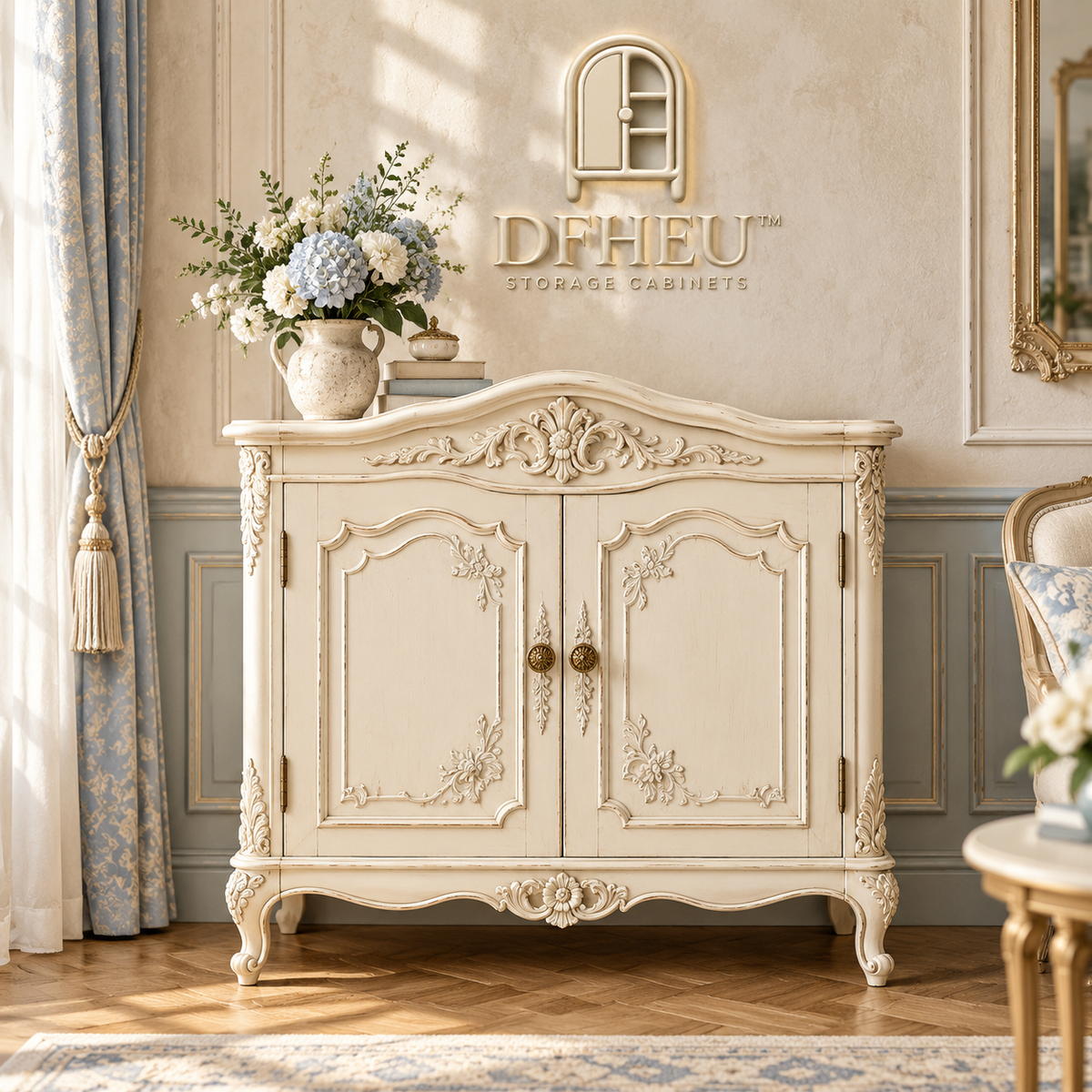 DFHEU™ Belle Époque Carved Accent Cabinet