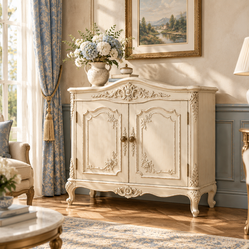 DFHEU™ Belle Époque Carved Accent Cabinet