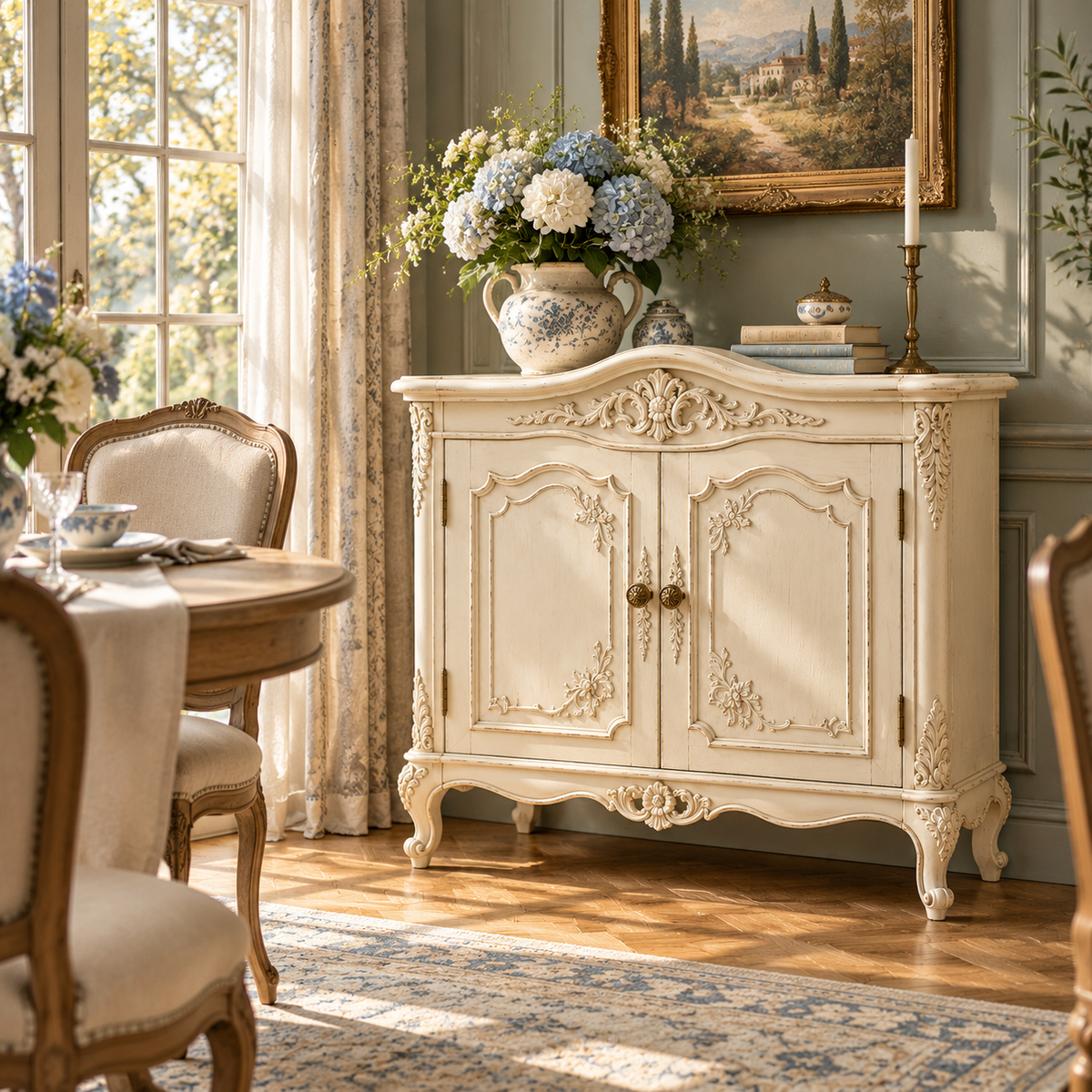 DFHEU™ Belle Époque Carved Accent Cabinet