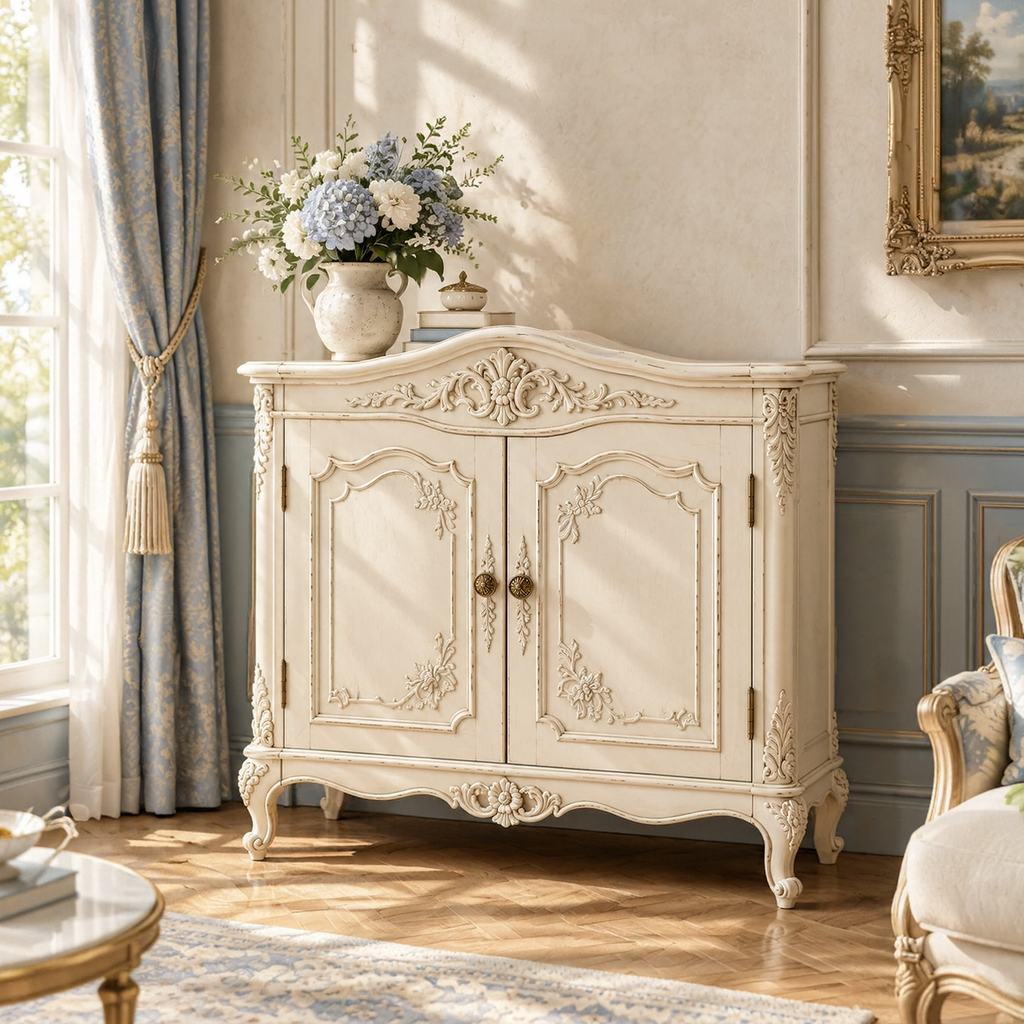 DFHEU™ Belle Époque Carved Accent Cabinet