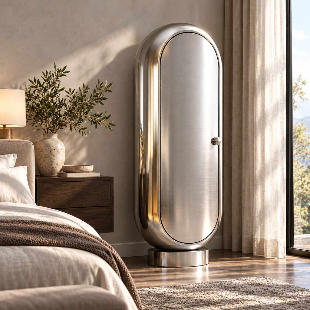 DFHEU™ Chrome Orbit Oval Cabinet